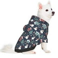 Uemuo Christmas Village for Winter Dog Hoodie Sweatshirts with Pockets Warm Dog Clothes for