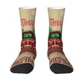 thumbnail image 1 of Uemuo Christmas Vintage Red Truck Pattern Women's Crew Socks, Soft Durable Breathable Moisture-Wicking with Odor Control Cotton socks, 1 of 9