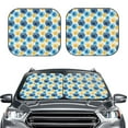 thumbnail image 1 of Uemuo Circular Printed 2 PCS Car Windshield Sun Shade, Auto Sun Heat and UV Rays Blocker, Foldable Automotive Front Window Sunshade Protector, 1 of 7