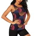 thumbnail image 1 of Uemuo Circular Stripes Pattern Workout Tank Tops for Women Breathable Moisture-wicking tank top Sleeveless Running Loose Fit Yoga Tops Active Shirts Sports Gym Exercise, 1 of 9