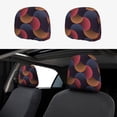 thumbnail image 1 of Uemuo Circular Stripes Printed 2 PCS Car All-Inclusive Headrest Cover, Headrest Protector, Soft Elastic Breathable Seat Headrest Anti-Dirty Cover Headrest Cover Protector, 1 of 6