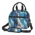 thumbnail image 1 of Uemuo Clear Sky Blue Cat Printed Lunch Bag Lunch Box Reusable Insulated Lunch Tote Bag, Leakproof Thermal Cooler Sack Food Handbags Case High Capacity, 1 of 5