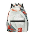 thumbnail image 1 of Uemuo Cockatoo Red Berries Printed Student Durable Water-resistant Backpack,Travel Backpack,Outdoor Activities Backpack, Laptop Backpack, Multi-compartment Backpack, 1 of 5