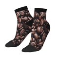 thumbnail image 1 of Uemuo Coffee Bean Printed Crew Socks, Moisture-Wicking Socks, Athletic Socks for Men Breathable Cushion Socks Casual Sport Socks for Running Traveling, 1 of 1