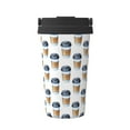 thumbnail image 1 of Uemuo Coffee To Go Pattern Print Carry Insulated Coffee Mug, Travel Mug with Hidden Handle, Insulated Coffee Flask, Leak-proof Travel Mug Insulated Mug for Office, 1 of 8