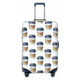 thumbnail image 1 of Uemuo Coffee To Go Pattern Printed Washable Luggage Cover - Fashion Suitcase Protector Fits 18-32 Inch Luggage -X-Large, 1 of 9