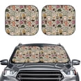 thumbnail image 1 of Uemuo Coffee pots cup Printed 2 PCS Car Windshield Sun Shade, Auto Sun Heat and UV Rays Blocker, Foldable Automotive Front Window Sunshade Protector, 1 of 7