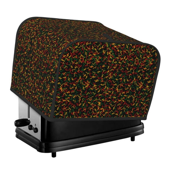Uemuo Color Music Print Toaster Cover 4 Slice, Small Kitchen Appliance Covers, Toaster Oven Cover with Loop, Bread Machine Cover Dust Cover Protection