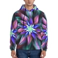 thumbnail image 1 of Uemuo Colored Abstract Pattern Men's Hoodie - Casual Pullover Hoodie with Kangaroo Pocket, Stylish Hooded Sweatshirt for Everyday Wear-3X-Large, 1 of 7