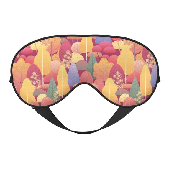 Uemuo Colorful Autumn Forest Trees Pattern Sleep Eye Mask - Light Blocking Sleep Mask Blocking Out Light Perfectly, Soft and Comfortable Night Eye Mask, Eye Blinder