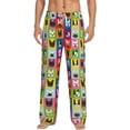 thumbnail image 1 of Uemuo Colorful Bulldog Pattern Men's Wide Leg Palazzo Lounge Pants with Pockets Light Weight Loose Comfy Casual Pajama Pants-Medium, 1 of 9