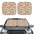 thumbnail image 1 of Uemuo Colorful Butterflies Printed 2 PCS Car Windshield Sun Shade, Auto Sun Heat and UV Rays Blocker, Foldable Automotive Front Window Sunshade Protector, 1 of 7