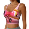 thumbnail image 1 of Uemuo Colorful Cartoon Biplane Pattern Women's Sports Bra - High Impact Support, Breathable, and Comfortable Athletic Bra for Running, Yoga, and Workouts, 1 of 9
