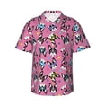 thumbnail image 1 of Uemuo Colorful Cute French Bulldog Printed Regular Fit Short Sleeve Casual Hawaiian Shirt for Men,Aloha shirt,Tropical shirt,Floral print shirt,Vacation Beach shirt-Medium, 1 of 9