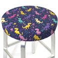 thumbnail image 1 of Uemuo Colorful Dinosaur Pattern Round Bar Stool Seat Covers Washable Stool Cushion Slipcover Elastic Bar Chair Covers-12 inch, 1 of 7