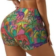 thumbnail image 1 of Uemuo Colorful Dinosaur Pattern Women Workout Impact Shorts Scrunch Butt Lifting Gym Shorts Seamless Booty Biker Shorts-XX-Large, 1 of 8