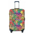 thumbnail image 1 of Uemuo Colorful Dinosaur Printed Washable Luggage Cover - Fashion Suitcase Protector Fits 18-32 Inch Luggage -Small, 1 of 9