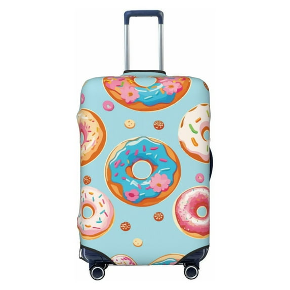 Uemuo Colorful Donut Printed Washable Luggage Cover - Fashion Suitcase Protector Fits 18-32 Inch Luggage -X-Large