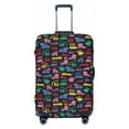 thumbnail image 1 of Uemuo Colorful Excavator Printed Washable Luggage Cover - Fashion Suitcase Protector Fits 18-32 Inch Luggage -Small, 1 of 9