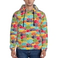 thumbnail image 1 of Uemuo Colorful Fish 2 Pattern Men's Hoodie - Casual Pullover Hoodie with Kangaroo Pocket, Stylish Hooded Sweatshirt for Everyday Wear-Medium, 1 of 7