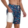 thumbnail image 1 of Uemuo Colorful Fish 3 Pattern Mens Swim Trunks Quick Dry Board Shorts with Mesh Lining, Stretch Beach Shorts Quick Dry No-Chafing Board Shorts-XX-Large, 1 of 9