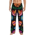 thumbnail image 1 of Uemuo Colorful Floral2 Pattern Men's Wide Leg Palazzo Lounge Pants with Pockets Light Weight Loose Comfy Casual Pajama Pants-Small, 1 of 9