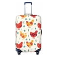 thumbnail image 1 of Uemuo Colorful Flower Chickens Printed Washable Luggage Cover - Fashion Suitcase Protector Fits 18-32 Inch Luggage -X-Large, 1 of 9