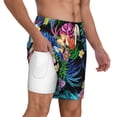 thumbnail image 1 of Uemuo Colorful Flowers Pattern Mens Swim Trunks Quick Dry Board Shorts with Mesh Lining, Stretch Beach Shorts Quick Dry No-Chafing Board Shorts-Medium, 1 of 9