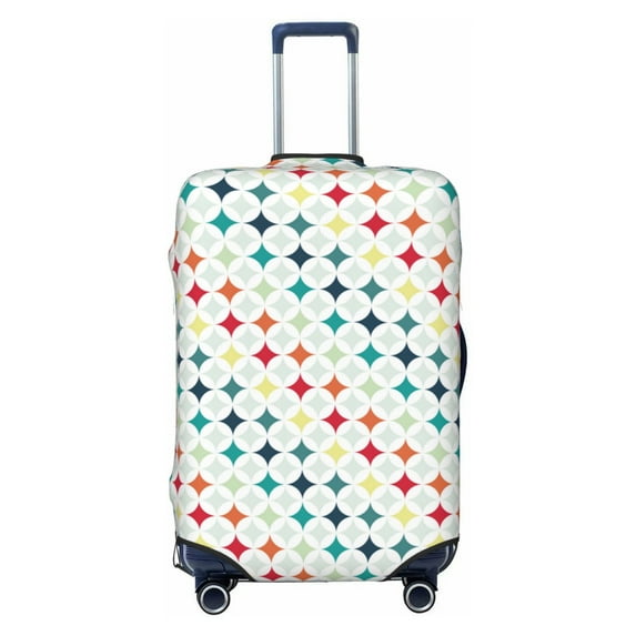 Uemuo Colorful Geometric Printed Washable Luggage Cover - Fashion Suitcase Protector Fits 18-32 Inch Luggage -X-Large