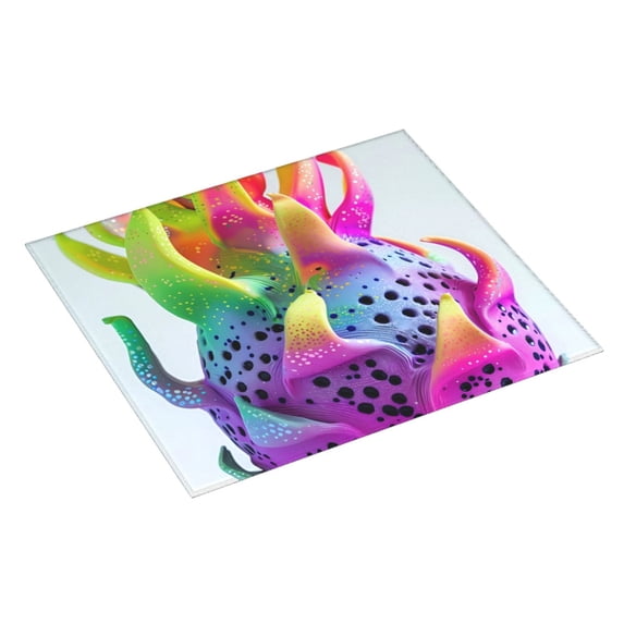 Uemuo Colorful Glitter Dagon Fruit Pattern Dish Drying Mat,16*18 inch Absorbent Dish Drainer Kitchen Counter,Large Size Dish Drying Pad for Countertops,Sinks,Draining Racks