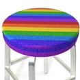thumbnail image 1 of Uemuo Colorful Glitter Rainbow Pattern Round Bar Stool Seat Covers Washable Stool Cushion Slipcover Elastic Bar Chair Covers-14 inch, 1 of 7