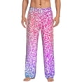 thumbnail image 1 of Uemuo Colorful Glitters Pattern Men's Wide Leg Palazzo Lounge Pants with Pockets Light Weight Loose Comfy Casual Pajama Pants-Large, 1 of 9