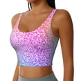thumbnail image 1 of Uemuo Colorful Glitters Pattern Women's Sports Bra - High Impact Support, Breathable, and Comfortable Athletic Bra for Running, Yoga, and Workouts, 1 of 9