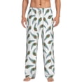 thumbnail image 1 of Uemuo Colorful Grass Pattern Men's Wide Leg Palazzo Lounge Pants with Pockets Light Weight Loose Comfy Casual Pajama Pants-Large, 1 of 9