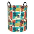 thumbnail image 1 of Uemuo Colorful Hawaii Palms Pattern Circular Laundry Hamper Basket with handles,Collapsible laundry basket,Large capacity laundry hamper,Laundry Organizer-Small, 1 of 8