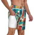 thumbnail image 1 of Uemuo Colorful Hawaii Palms Pattern Mens Swim Trunks Quick Dry Board Shorts with Mesh Lining, Stretch Beach Shorts Quick Dry No-Chafing Board Shorts-X-Large, 1 of 9