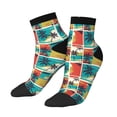 thumbnail image 1 of Uemuo Colorful Hawaii Palms Printed Crew Socks, Moisture-Wicking Socks, Athletic Socks for Men Breathable Cushion Socks Casual Sport Socks for Running Traveling, 1 of 6