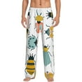 thumbnail image 1 of Uemuo Colorful Insects Pattern Men's Wide Leg Palazzo Lounge Pants with Pockets Light Weight Loose Comfy Casual Pajama Pants-Medium, 1 of 9