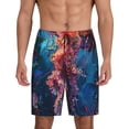 thumbnail image 1 of Uemuo Colorful Jellyfish Abstract Pattern Men's Short Pajama Pants – Soft & Breathable Lounge Shorts, Elastic Waistband with Pockets, Lightweight Sleepwear for All-Season Comfort-Medium, 1 of 6