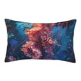 thumbnail image 1 of Uemuo Colorful Jellyfish Abstract Print Throw Pillow Case – Cozy & Soft Cushion Cover, Hypoallergenic Pillow Case for Sleeping, Perfect for Women with Envelope Closure-20"x30", 1 of 6