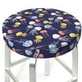 thumbnail image 1 of Uemuo Colorful Jellyfish Pattern Round Bar Stool Seat Covers Washable Stool Cushion Slipcover Elastic Bar Chair Covers-, 1 of 7