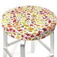 thumbnail image 1 of Uemuo Colorful Leaves Pattern Round Bar Stool Seat Covers Washable Stool Cushion Slipcover Elastic Bar Chair Covers-12 inch, 1 of 7