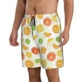 thumbnail image 1 of Uemuo Colorful Lemons Pattern Men's Swim Trunks Hawaiian Beach Bathing Suit Swimsuits Beach Quick-Dry Shorts with Pockets-XX-Large, 1 of 9