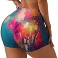 thumbnail image 1 of Uemuo Colorful Lightbulb Abstract Pattern Women Workout Impact Shorts Scrunch Butt Lifting Gym Shorts Seamless Booty Biker Shorts-Medium, 1 of 8