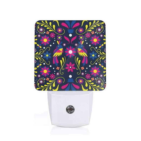 Uemuo Colorful Mexican Night Light, Night Lights Plug into Wall, Dusk to Dawn Sensor Warm White Led Night Light 0.5W-EU