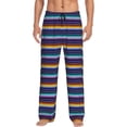thumbnail image 1 of Uemuo Colorful Mexican Stripes Pattern Men's Wide Leg Palazzo Lounge Pants with Pockets Light Weight Loose Comfy Casual Pajama Pants-Medium, 1 of 6