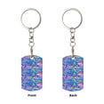 thumbnail image 1 of Uemuo Colorful Mushrooms Pattern Rectangular Metal Keychain - Durable, Stylish, and Personalized Key Ring for Men and Women,Engraved Keychain,Gift Slim Sturdy Keychain, 1 of 7