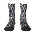 thumbnail image 1 of Uemuo Colorful Mushrooms Pattern Women's Crew Socks, Soft Durable Breathable Moisture-Wicking with Odor Control Cotton socks, 1 of 9