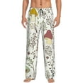 thumbnail image 1 of Uemuo Colorful Mushrooms and Plants Pattern Men's Wide Leg Palazzo Lounge Pants with Pockets Light Weight Loose Comfy Casual Pajama Pants-Medium, 1 of 9