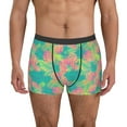 thumbnail image 1 of Uemuo Colorful Palm Leaves Pattern Men's Boxer Briefs,Trunk Anti-Chafing,Comfortable, Durable, and Stylish Underwear-Small, 1 of 9